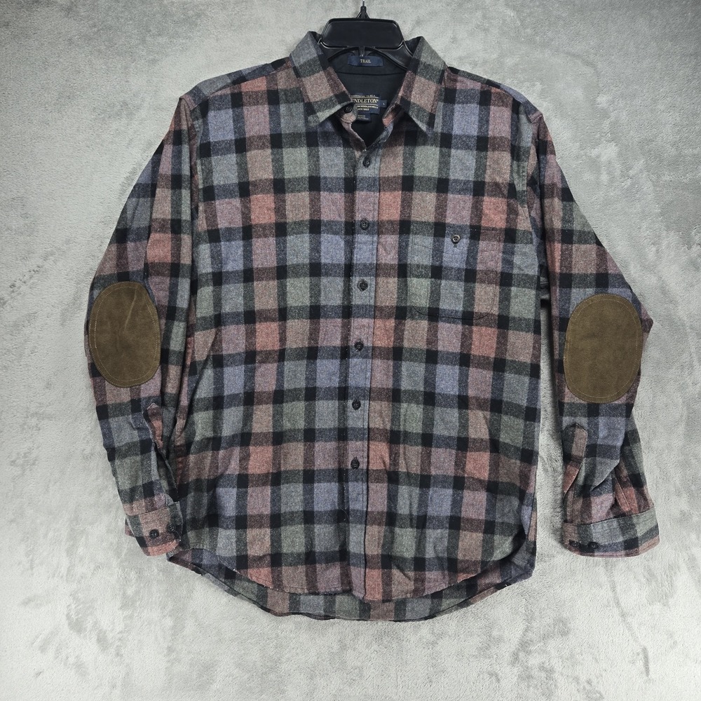 Pendleton Gray and Pink Plaid Button Down Shirt